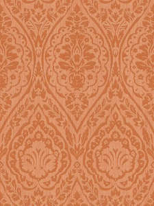 Textured Damask Textured Wallpaper - Orange