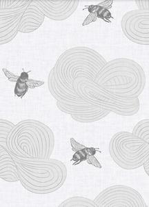 Hairy Bee Wallpaper - Newsprint