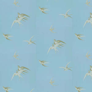 Swallows Wallpaper - Wedgwood Blue