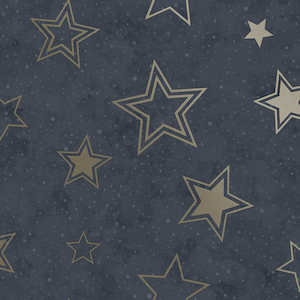 Kids Wallpapers: Stardust - Enchanting Wallpaper - Midnight Blue & Gold