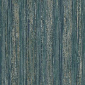 Patagonia: Sample - Lindora - metallic stripe Wallpaper - Teal