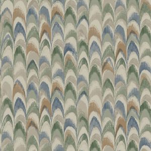 Sample - Ruba - Peacock feathers Wallpaper - Multi-Coloured- Discontinuing