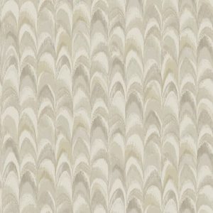 Sample - Ruba - Peacock feathers Wallpaper - Beige/Cream- Discontinuing