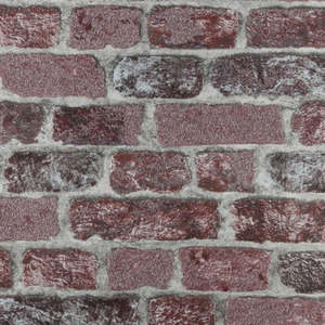 Anaglypta: Baker Street Brick Wallpaper - Anaglypta - Red