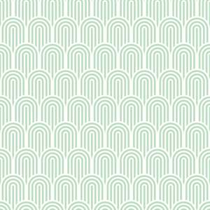 Retro Arch Wallpaper - Mint Green