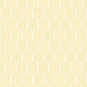 Art Deco Wallpaper: Retro Arch Wallpaper - Yellow
