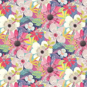 Floral Riot Wallpaper - Ohpopsi - Raspberry