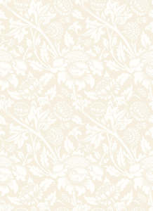 Floral Wallpaper: Damask Trail Wallpaper - Linen