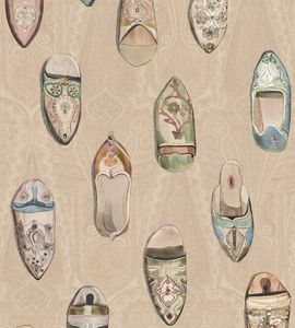 Mulberry Home Babouches Wallpaper - Ivory