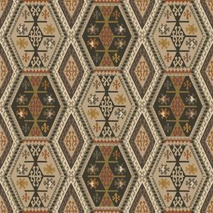 Retro Wallpaper: Mulberry Home Buckland Wallpaper - Woodsmoke