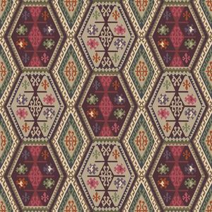 Mulberry Home Buckland Wallpaper - Red/Plum