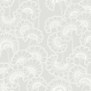 Japanese Floral Wallpaper - Florence Broadhurst - Brume