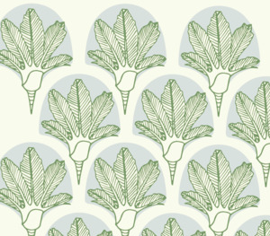 Nīkau Palm Wallpaper - Dusty Blue