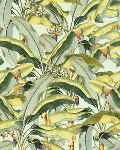 Yellow Wallpaper: Banana Grove - Custom Sized Wallpaper Mural (per m2)