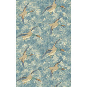 Forest Ducks by Mulberry Home Wallpaper - Blue
