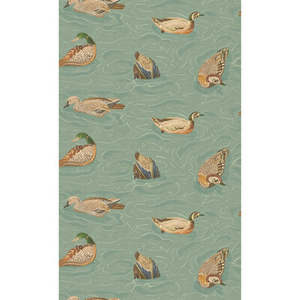 Duck Pond Wallpaper by Mulberry Home - Teal