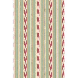 Newport Stripe by Mulberry Home Wallpaper - Red/Green
