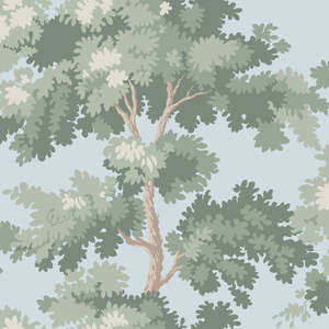 Tree Wallpaper: Raphael Wallpaper - Sky Blue