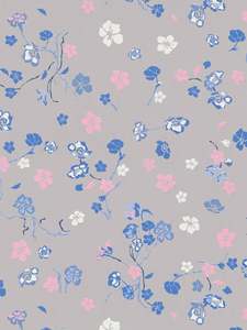 Floral Wallpaper: Paradise Blooms Wallpaper - House of Turnowsky - Grey/Blue