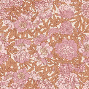 Sample - Peony Fever - Custom Sized Wallpaper Mural (per m2) - Pink