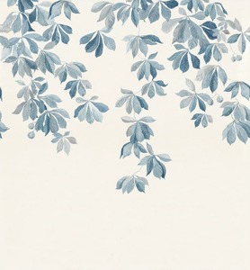 Murals 1: Kastanjen - Sandberg - Custom Sized Wallpaper Mural (per m2) - Soft Blue