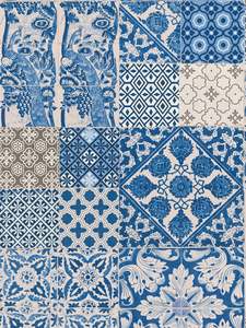 Delft Heritage - Moroccan Wallpaper - Blue/Cream