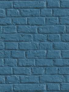 Amsterdam Vintage Brick Wallpaper by Anke & Daan - Blue