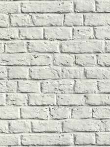 Amsterdam Vintage Brick Wallpaper by Anke & Daan - Grey/White