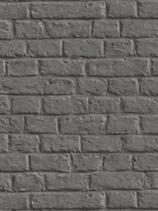 Amsterdam Vintage Brick Wallpaper by Anke & Daan - Black/Grey
