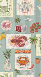 Holden Decor: Alfresco - Mediterranean Wallpaper - Blue