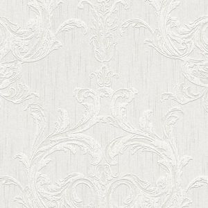 Tesutto Damask Wallpaper - White