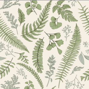 Pango And Ma: Fern Wallpaper - Custom Sized Wallpaper Mural (per m2)