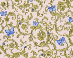 Versace: Versace Florals Wallpaper (Versace 3 Collection) - Blue/Green