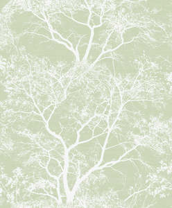 Holden Decor: Whispering Tree Wallpaper - Green Glitter