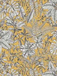 Leafy Ferns Wallpaper - Yellow - Discontinuing