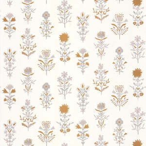 White Wallpaper: Charmes Wallpaper - Gris Fauvette - Discontinuing