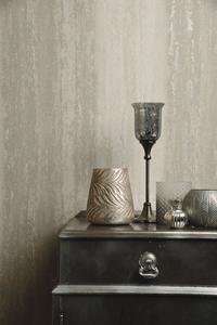 Instock Wallpaper: Vesuvius Heavy Weight Vinyl Wallpaper - Taupe - Last 24 Rolls