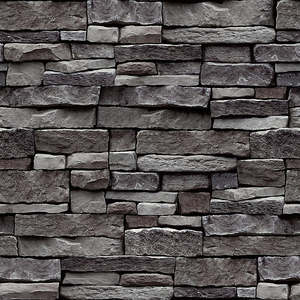 Sample - Stone Works Smooth Wallpaper - Dark