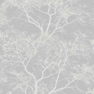 Holden Decor: Sample - Whispering Tree Wallpaper - Grey Glitter