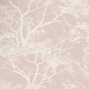 Sample - Whispering Trees Wallpaper - Dusky Pink Glitter