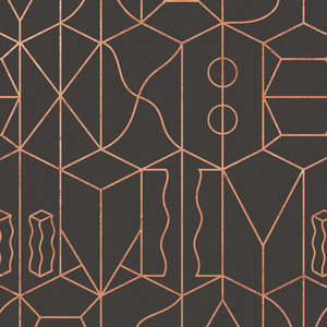 Sample - Never Ending Foil by Suzan Hijink Wallpaper - Copper Brown