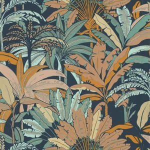 Instock Wallpaper: Evasion Wallpaper - Blue Orange Gold