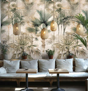 The Wall 4 - Hybrid Wallpaper Mural - Hot Spots - Misty Palms