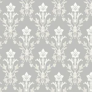 Duro: Hudiksvall Floral Wallpaper - Light Grey