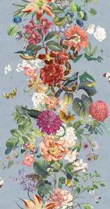 Blume – Botanical Stripe Wallpaper – Sky Blue