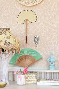 French Blond Wallpaper - Nude Pink