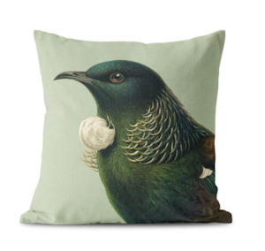 Steel Letters Numbers: Hushed native Birds Cushion