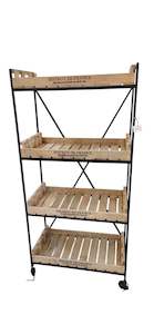 Mango Wood And Iron Storage Shelf