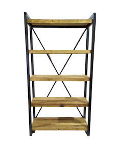 Rustic Wood Bookcase - 120cm