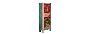 Hand Painted Vintage Circus Ad 1 Door Cabinet